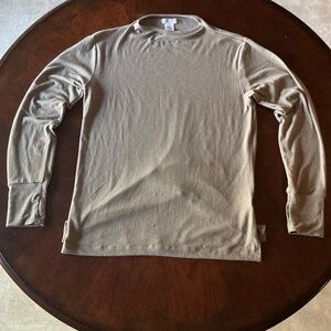 Jones New York Men's Taupe Long Sleeve Tee